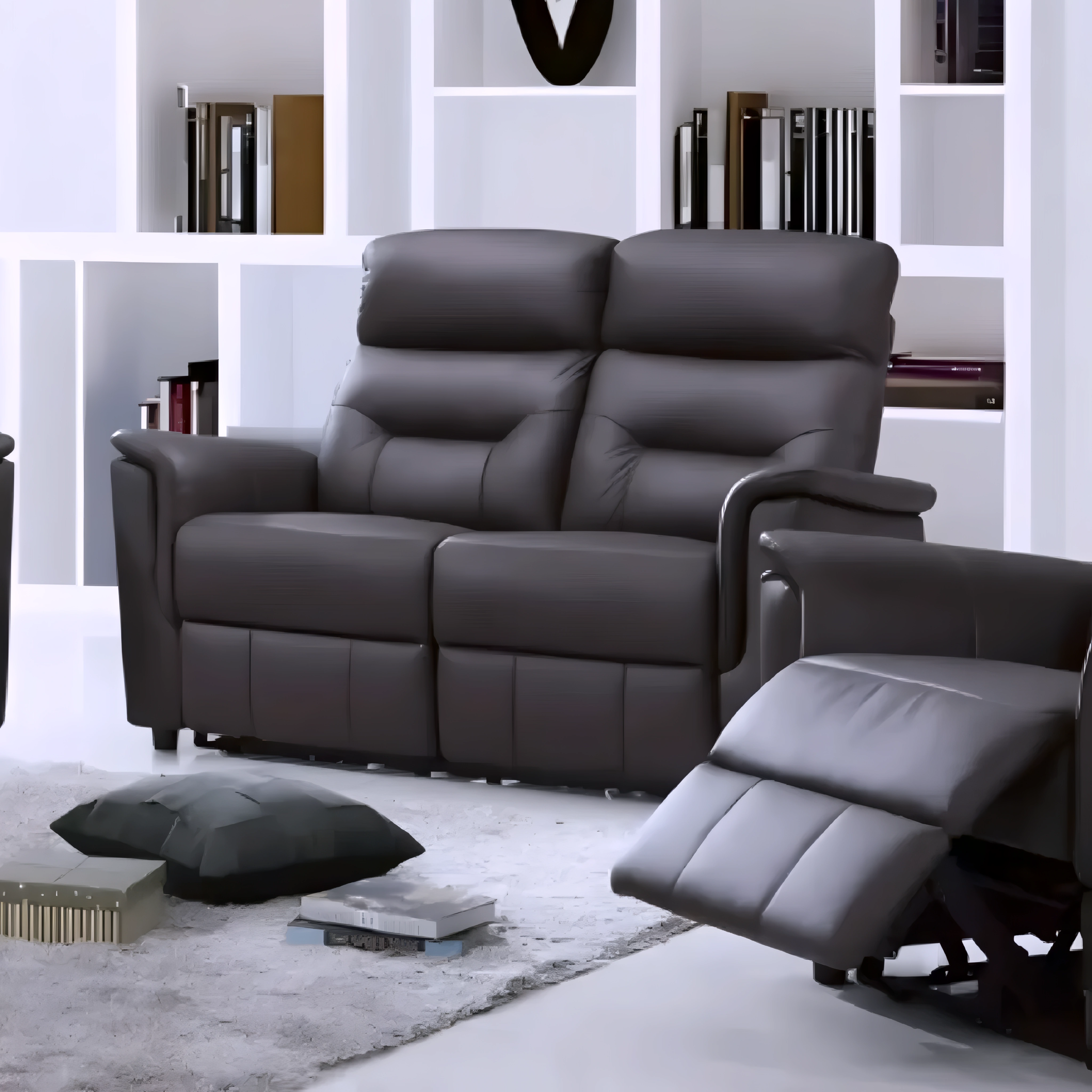 Kargus – Power Recliner Set – Genuine Leather – Espresso