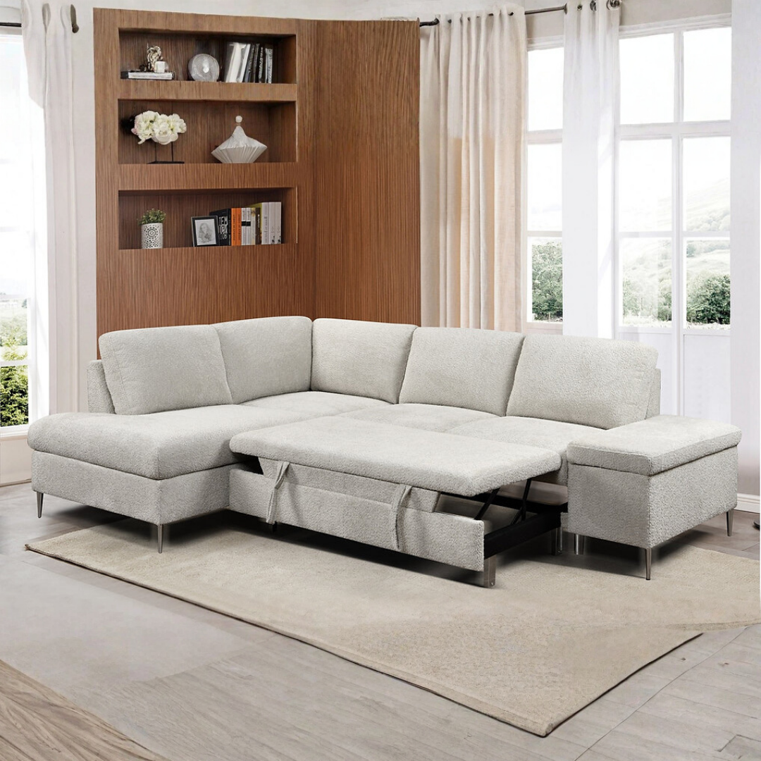 Kivel – Canapé-lit Sectionnel – Gris