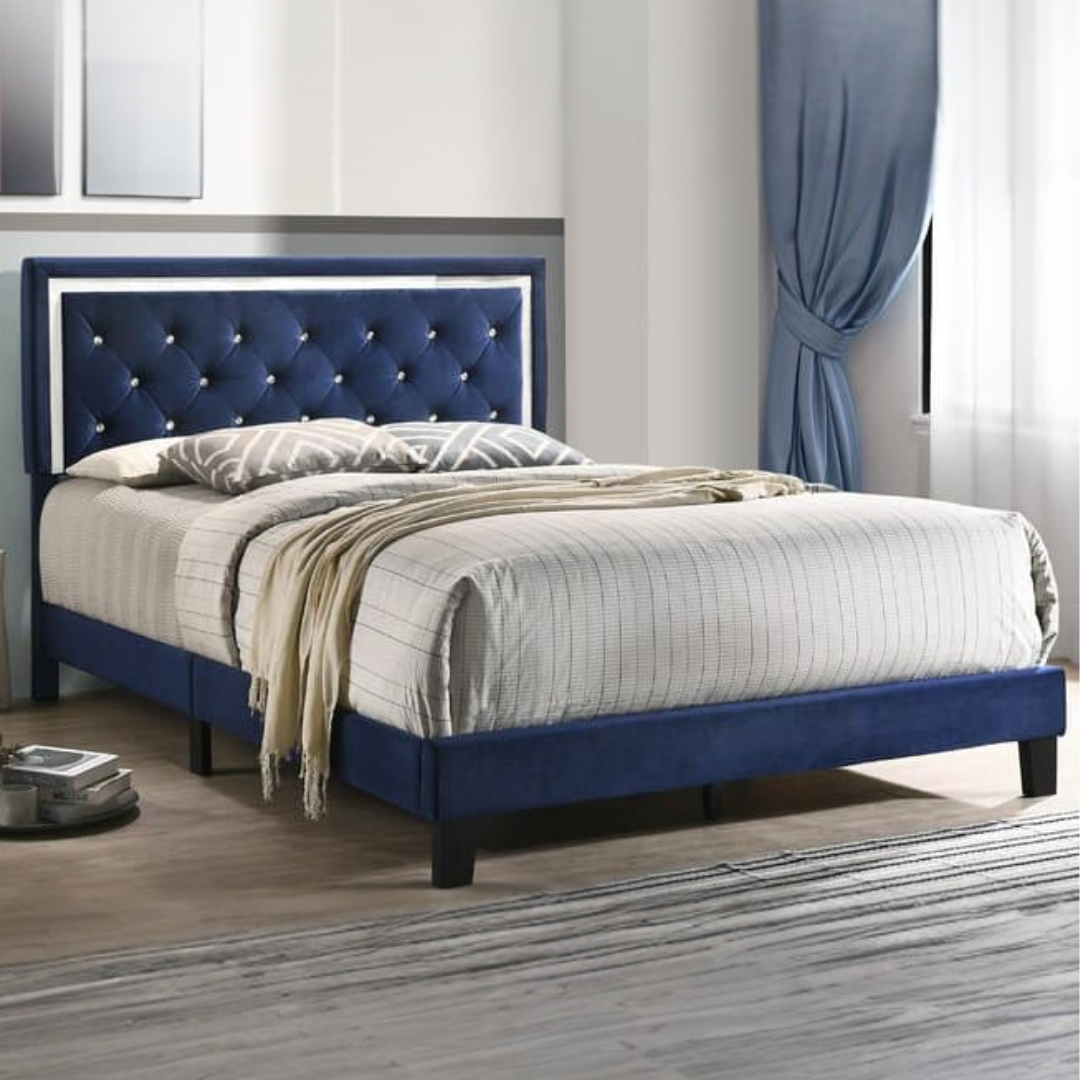 Ardenzo – Lit King Velvet – Bleu