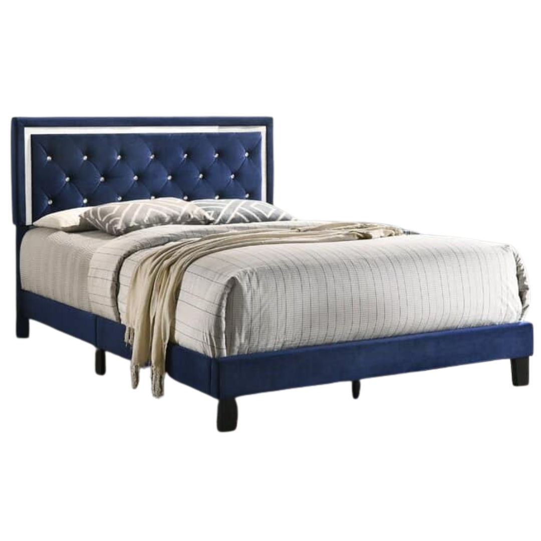 Ardenzo – Lit King Velvet – Bleu