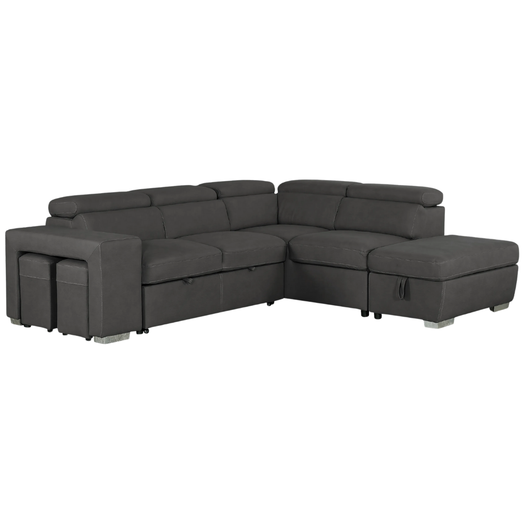 Laya – Canapé-lit d'angle – Anthracite