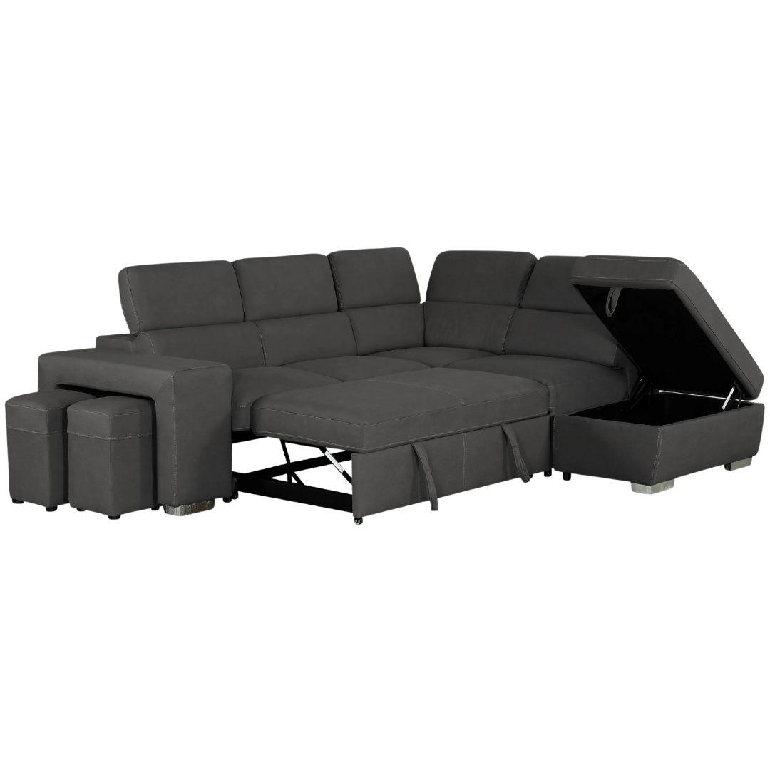 Laya – Canapé-lit d'angle – Anthracite