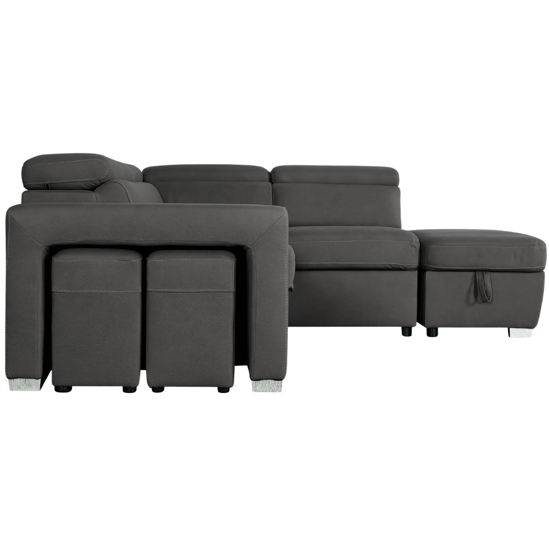 Laya – Canapé-lit d'angle – Anthracite