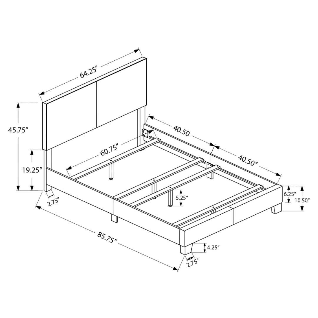 Lexden – Lit Queen – PU (Blanc)
