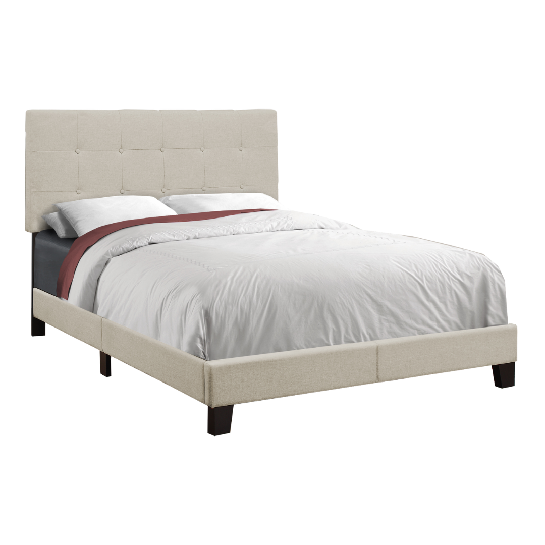 Lindra – Lit Double – Tissu (Lin Beige)