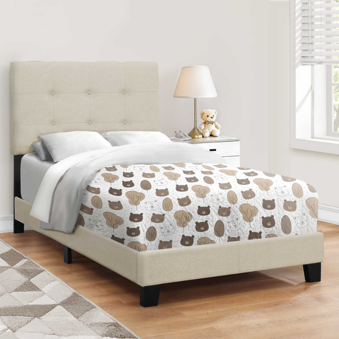 Lindra – Lit Simple – Tissu (Lin Beige)