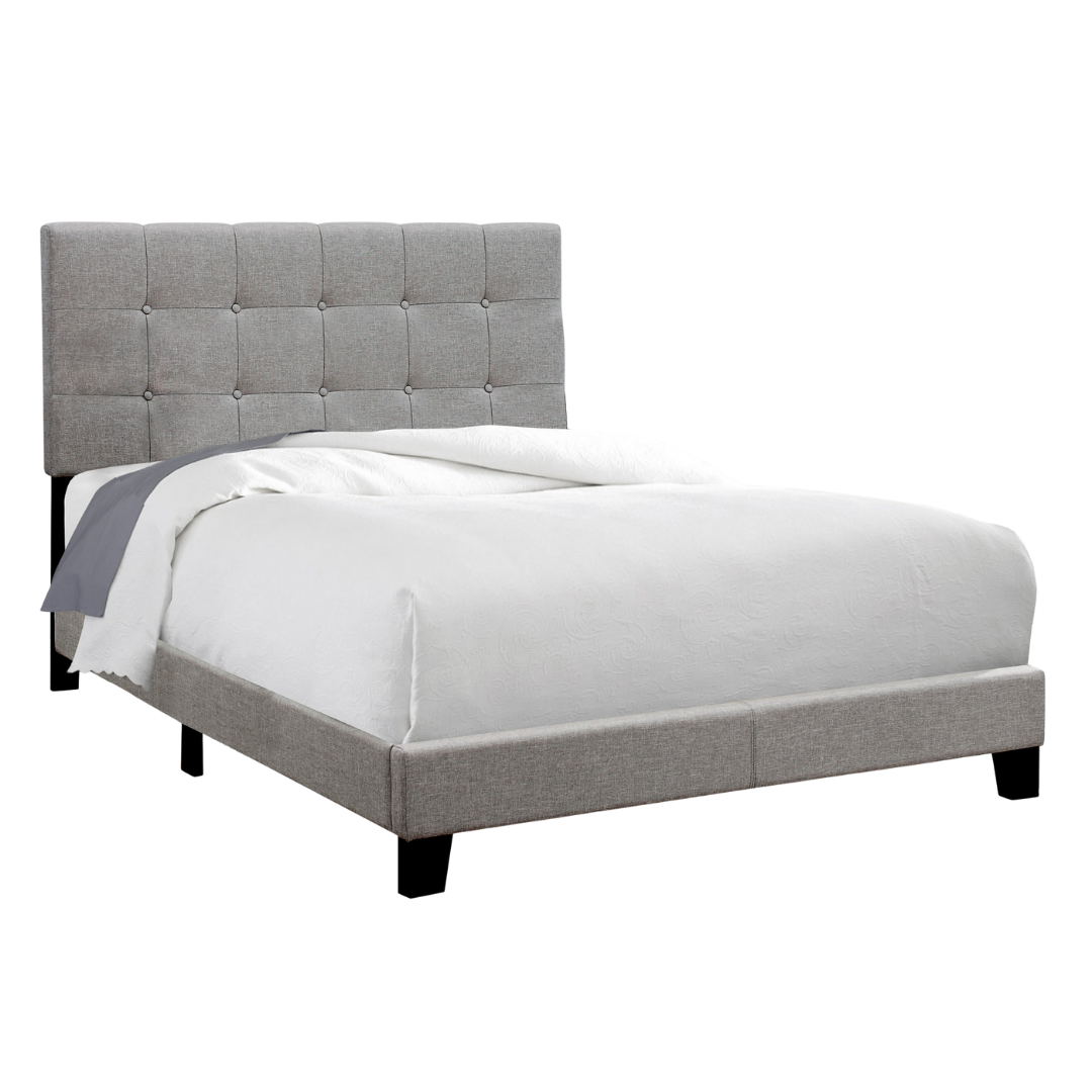 Lindra – Lit double – Tissu (Lin gris)