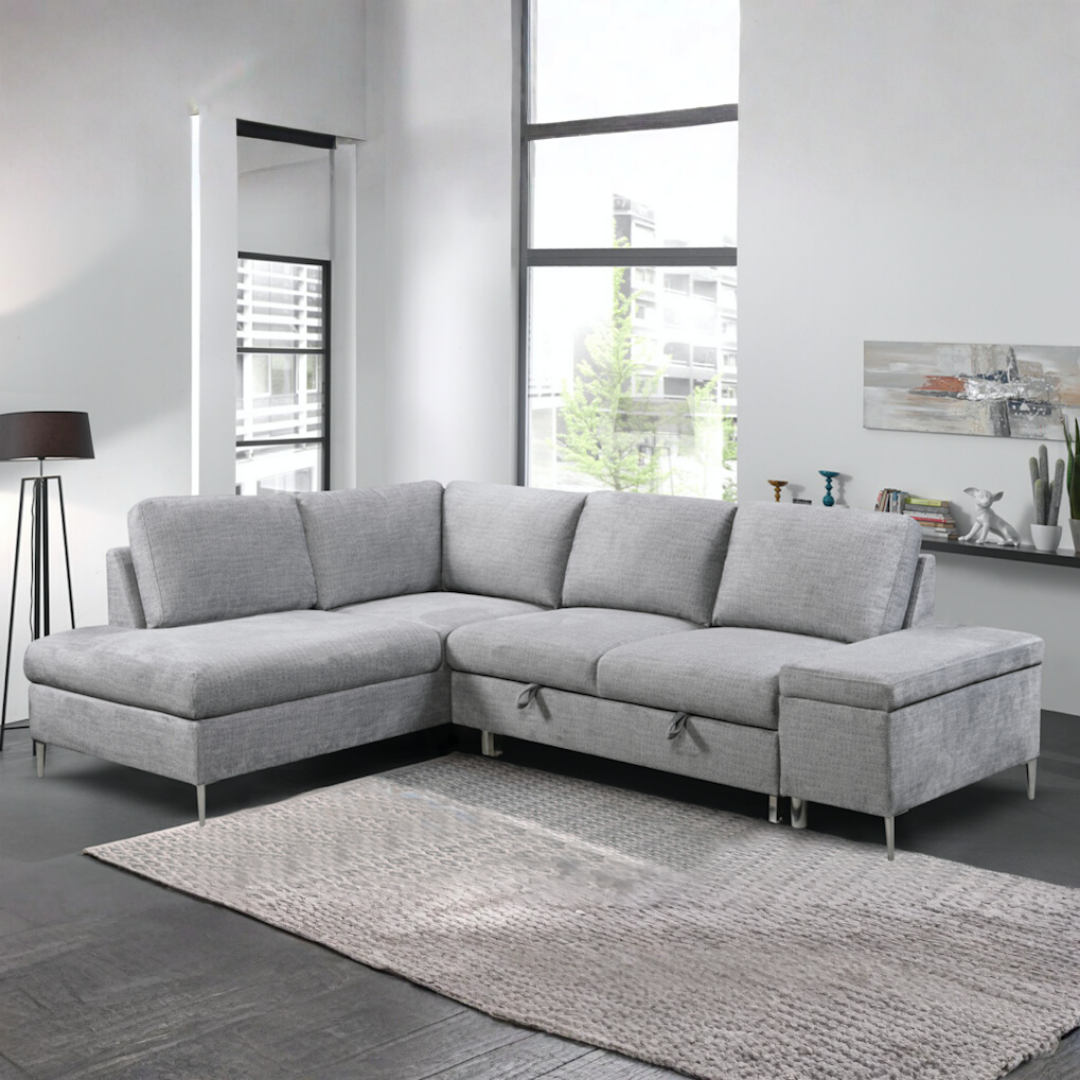 Lirix – Canapé-lit d'angle – Gris