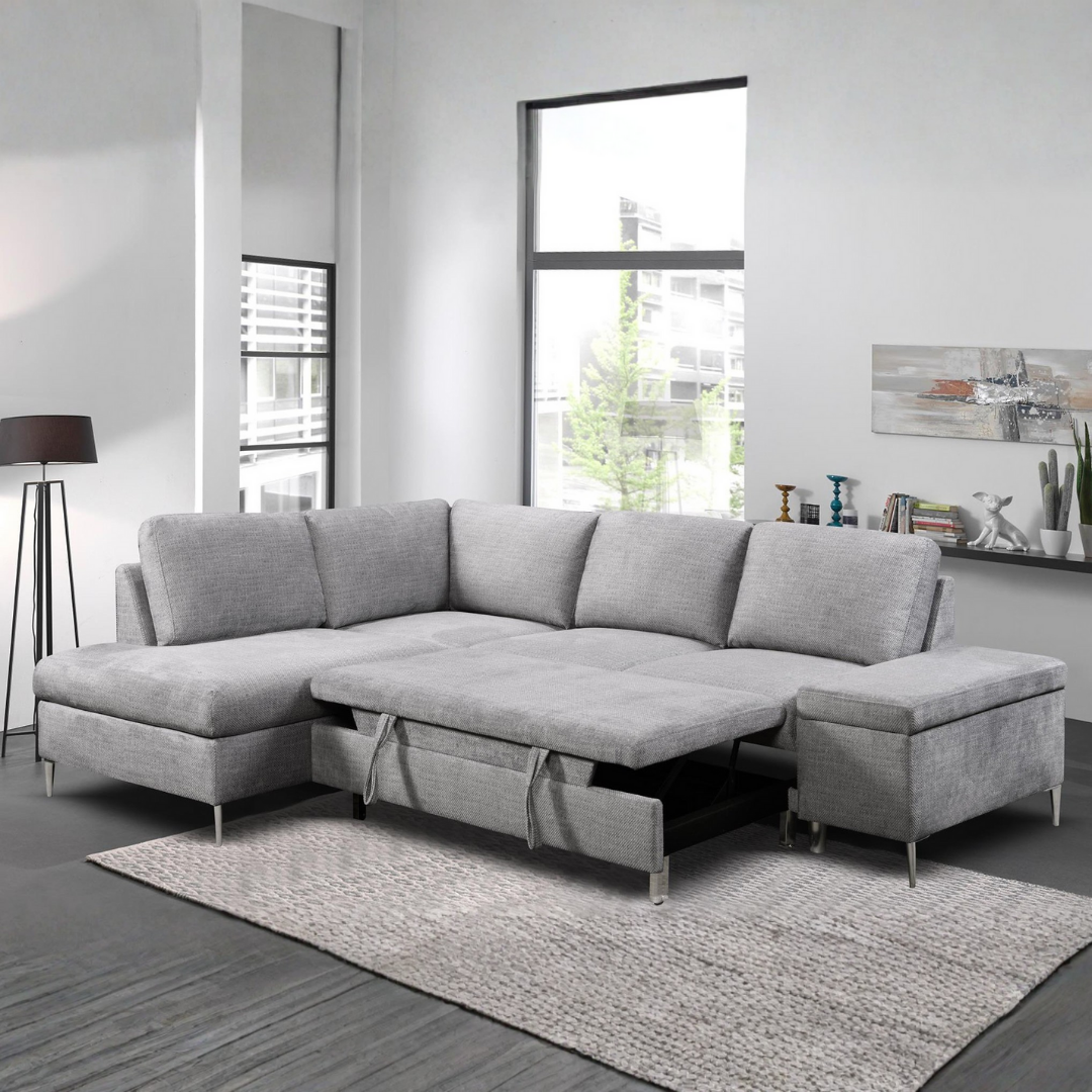Lirix – Canapé-lit d'angle – Gris