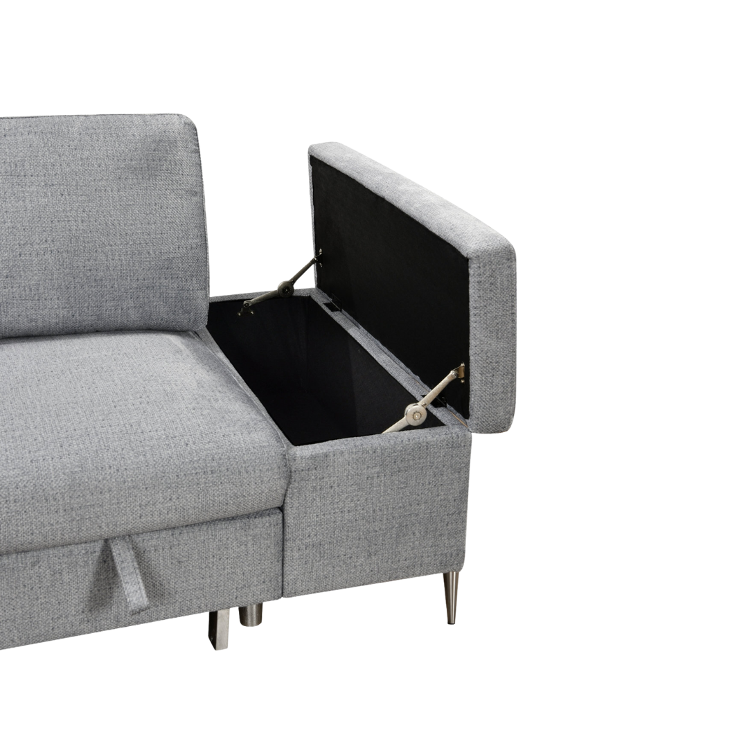 Lirix – Canapé-lit d'angle – Gris