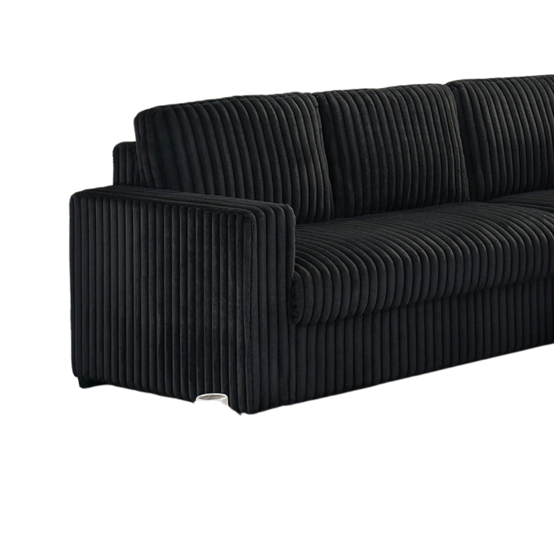 Lirven – Canapé-lit d'angle – Noir