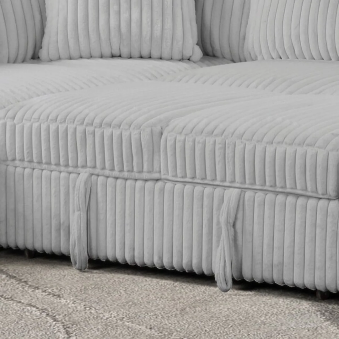 Lirven – Canapé-lit d'angle – Gris