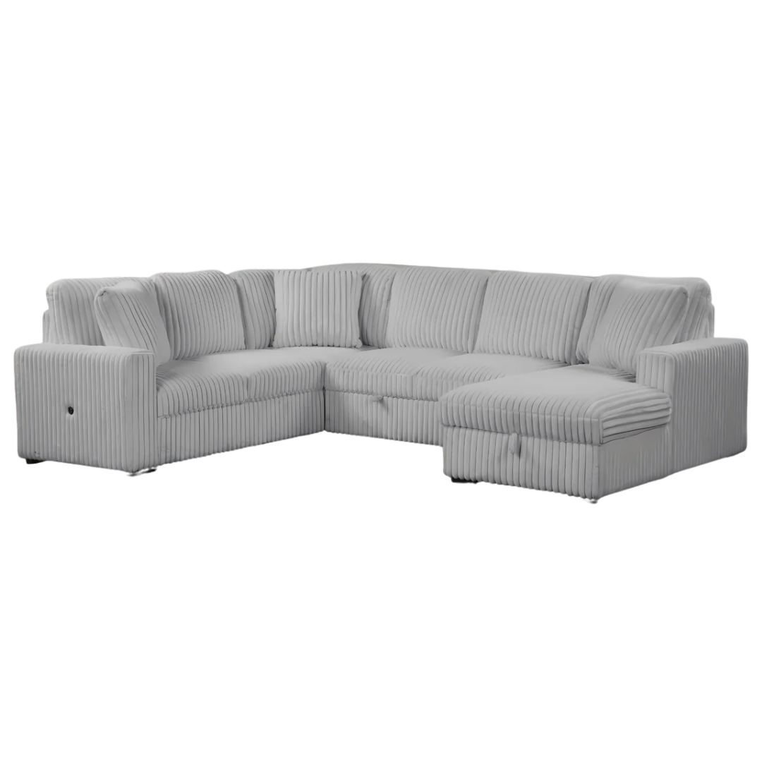 Lirven – Canapé-lit d'angle – Gris