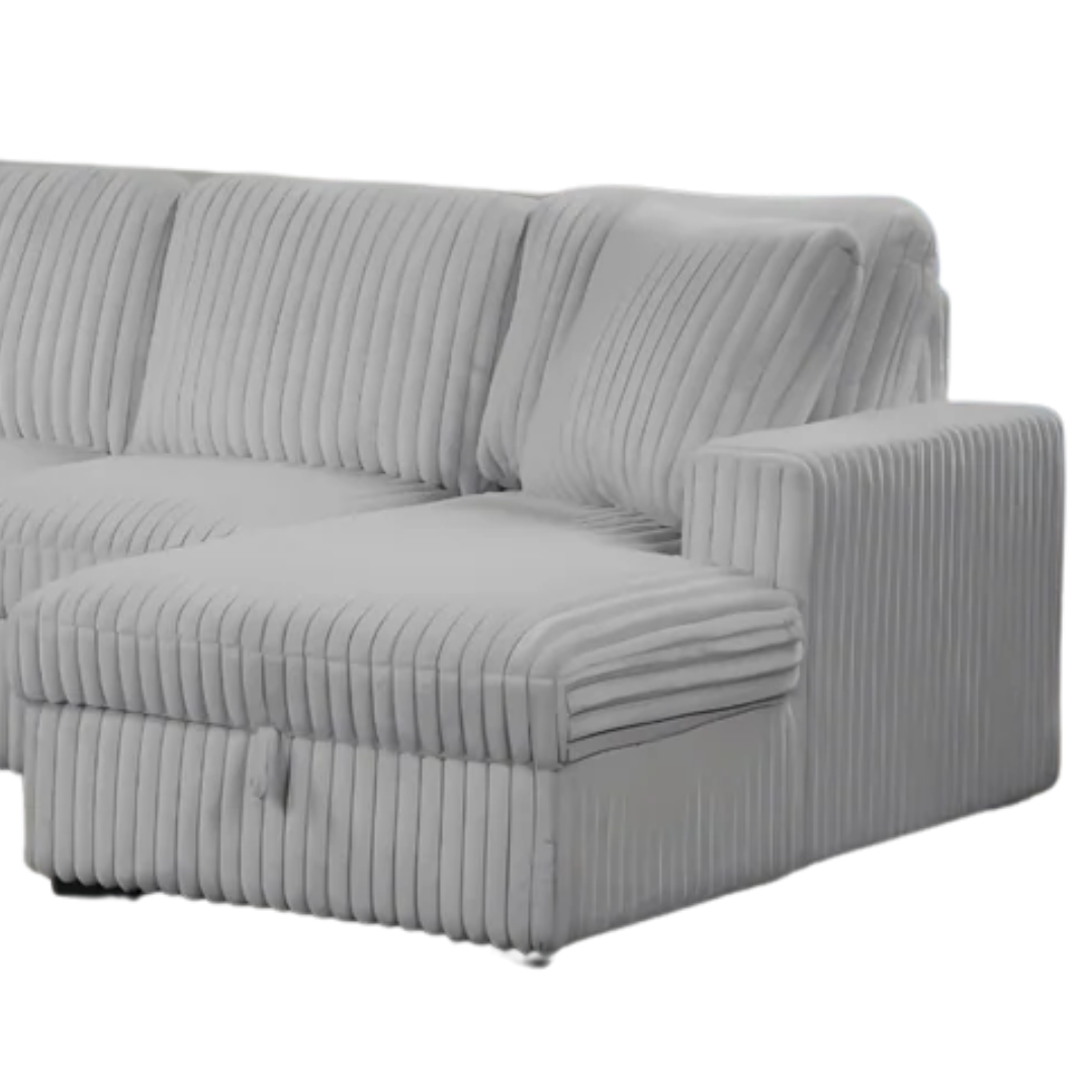 Lirven – Canapé-lit d'angle – Gris