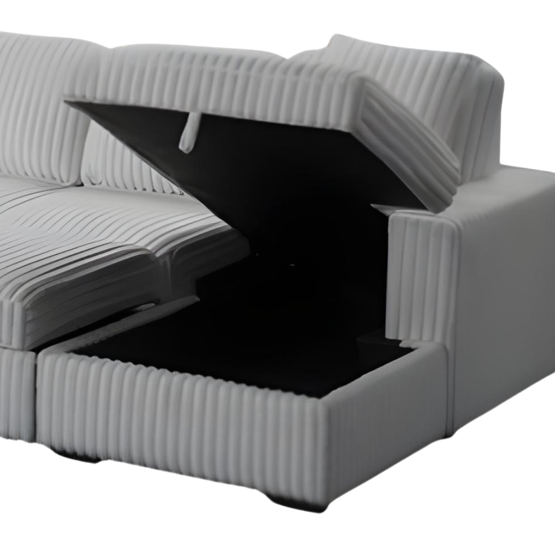 Lirven – Canapé-lit d'angle – Gris