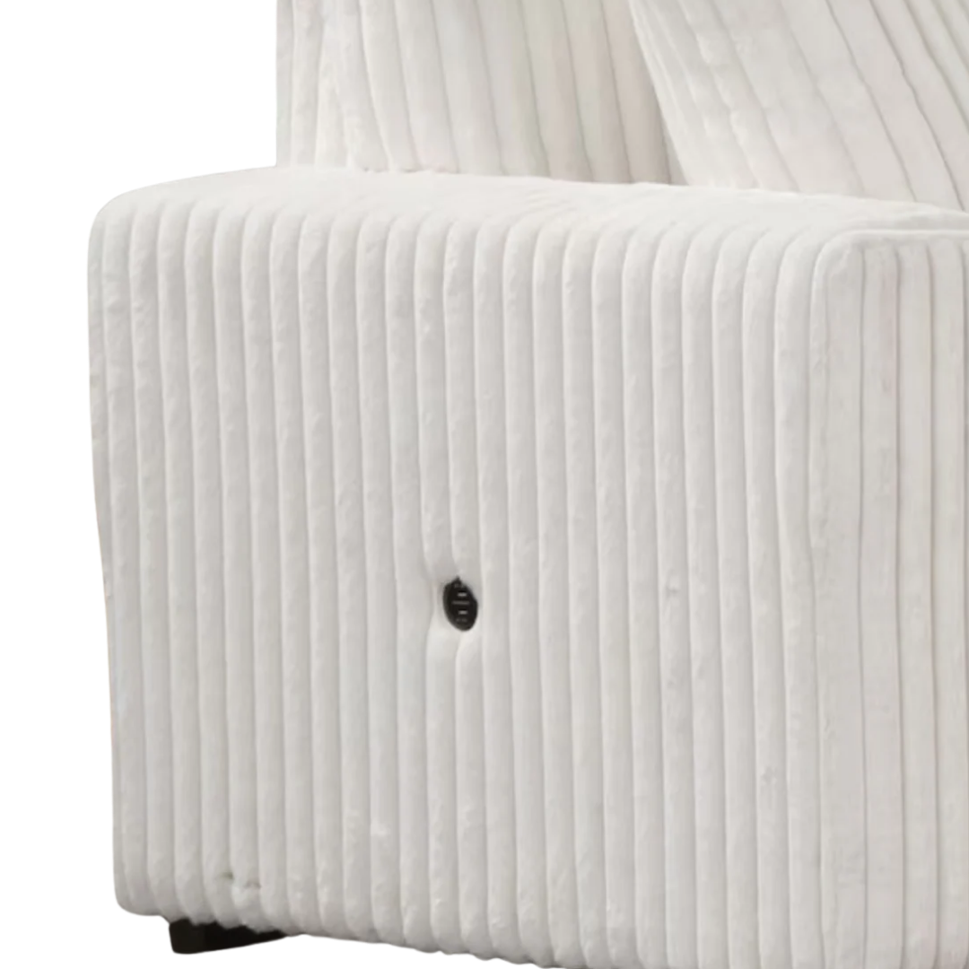 Lirven – Canapé-lit d'angle – Blanc