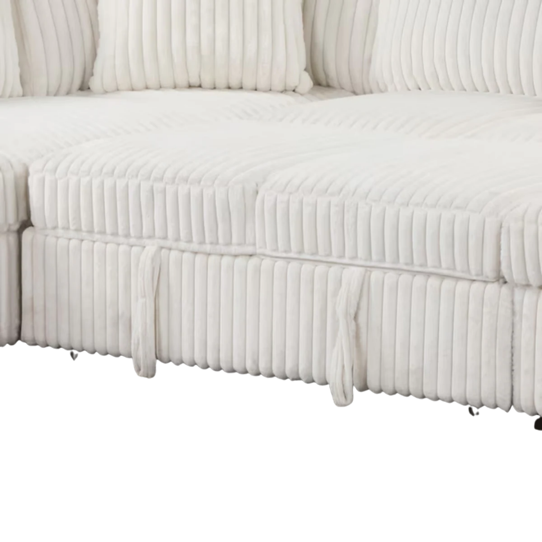 Lirven – Canapé-lit d'angle – Blanc