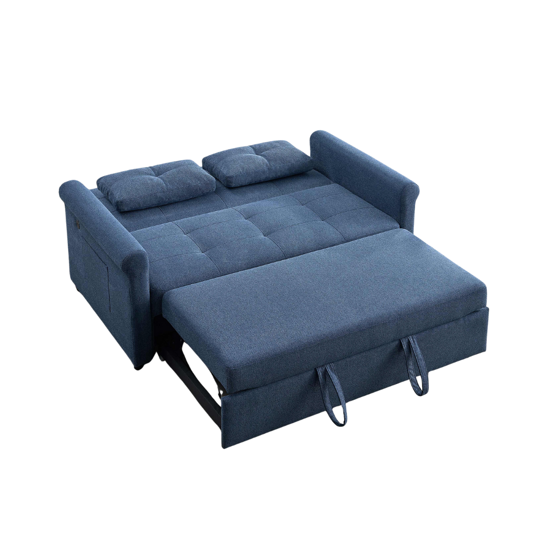 Loriva – Canapé-lit – Bleu ardoise – 178 cm