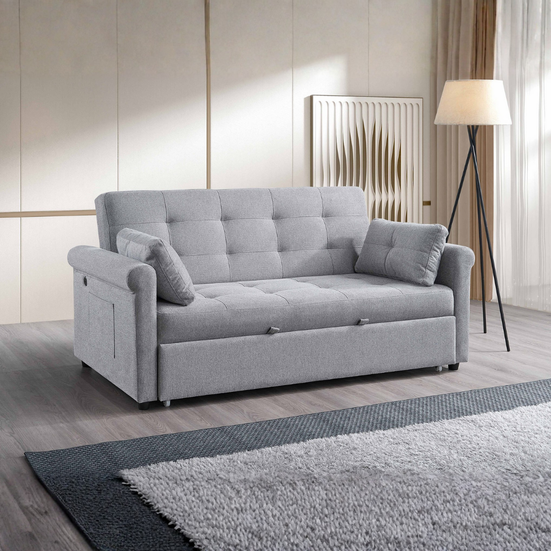 Loriva – Canapé-lit – 70" – Gris nuage