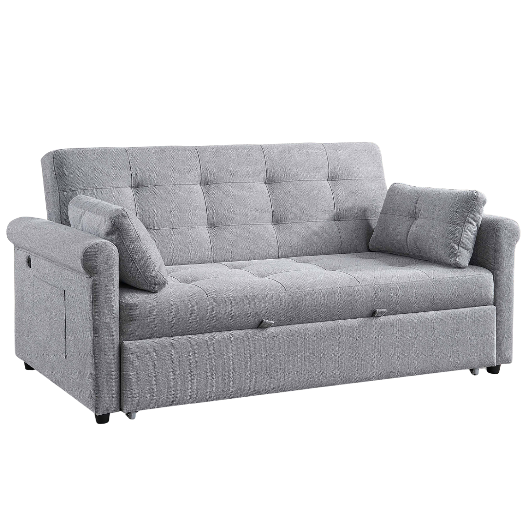 Loriva – Canapé-lit – 70" – Gris nuage