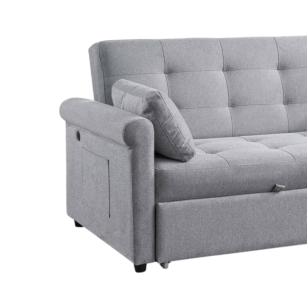 Loriva – Canapé-lit – 70" – Gris nuage