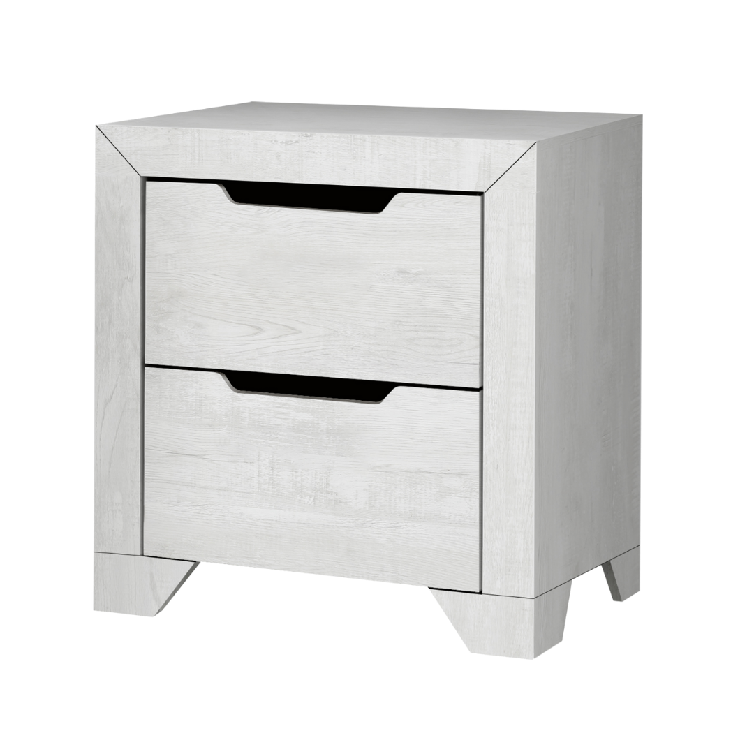 Ensemble chambre Lumera queen 6 pièces blanc PU avec tête de lit LED intégrée – Bonito Montréal