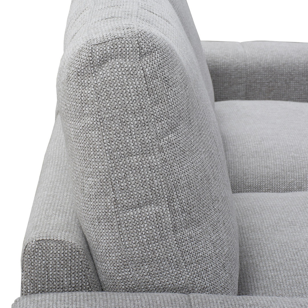 Momento – Canapé d'angle modulaire 5 pièces avec console – Tissu gris clair