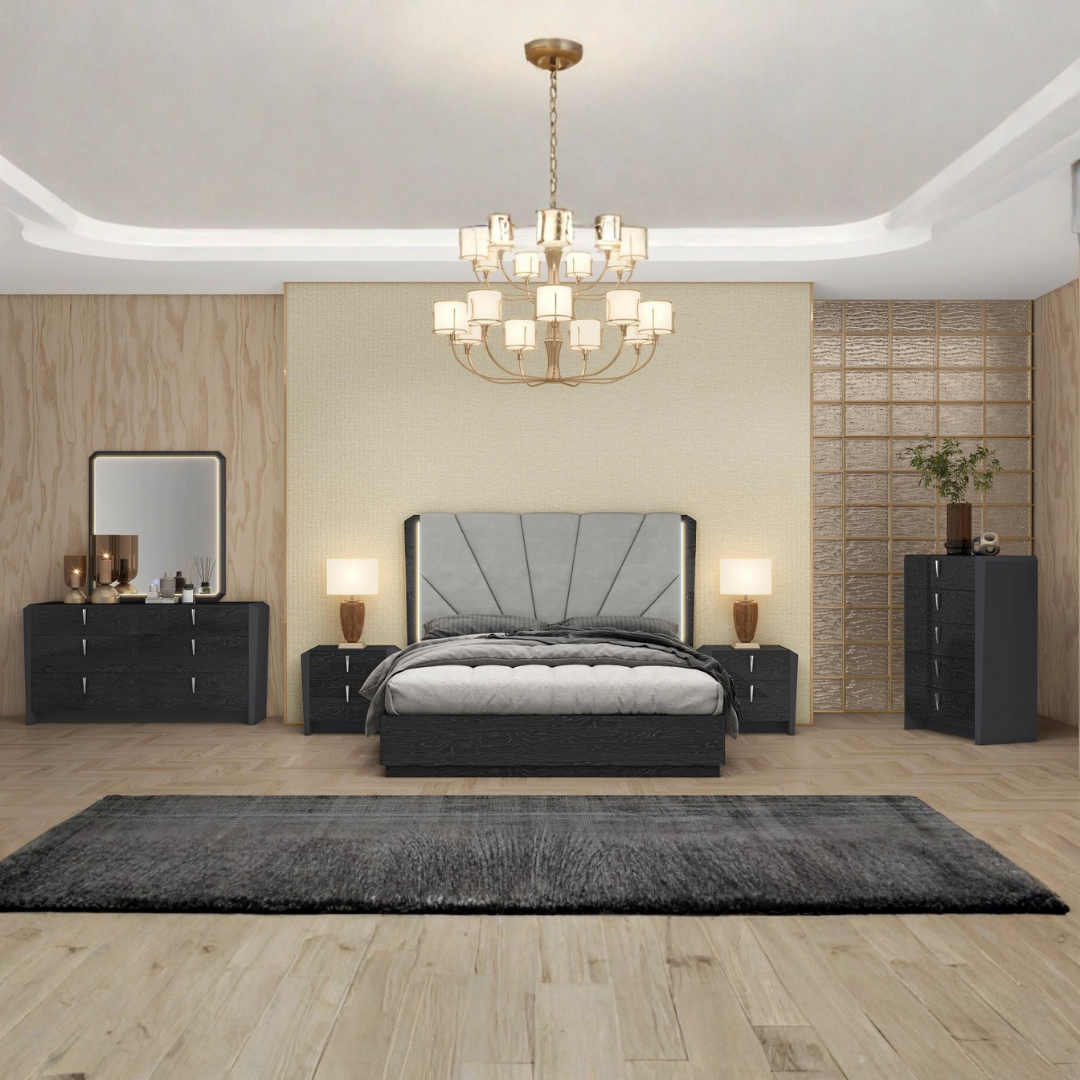 Manverra – Bedroom Set – Queen – Grey Walnut