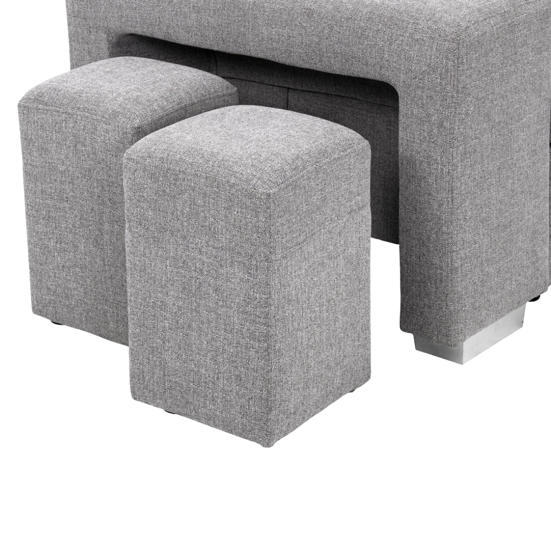 Melaro – Canapé d'angle lit Spfa avec rangement – Gris (méridienne gauche)