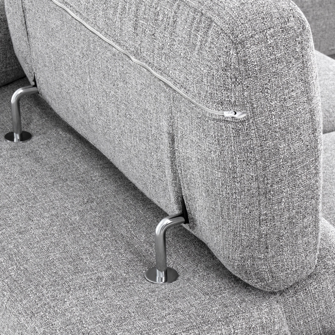 Melaro – Canapé d'angle lit Spfa avec rangement – Gris (méridienne gauche)