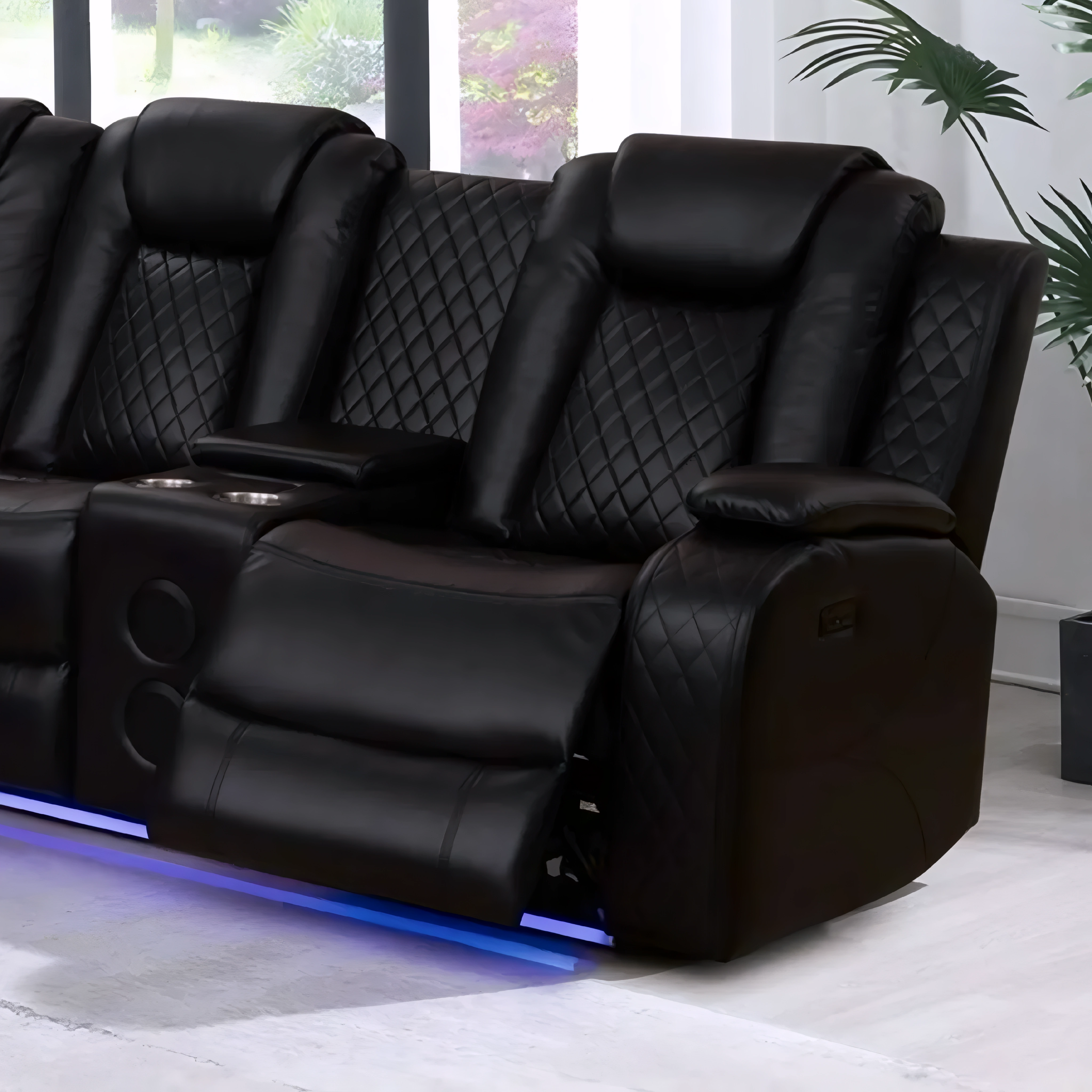 Merkan – Modular Power Recliner Sectional – Black