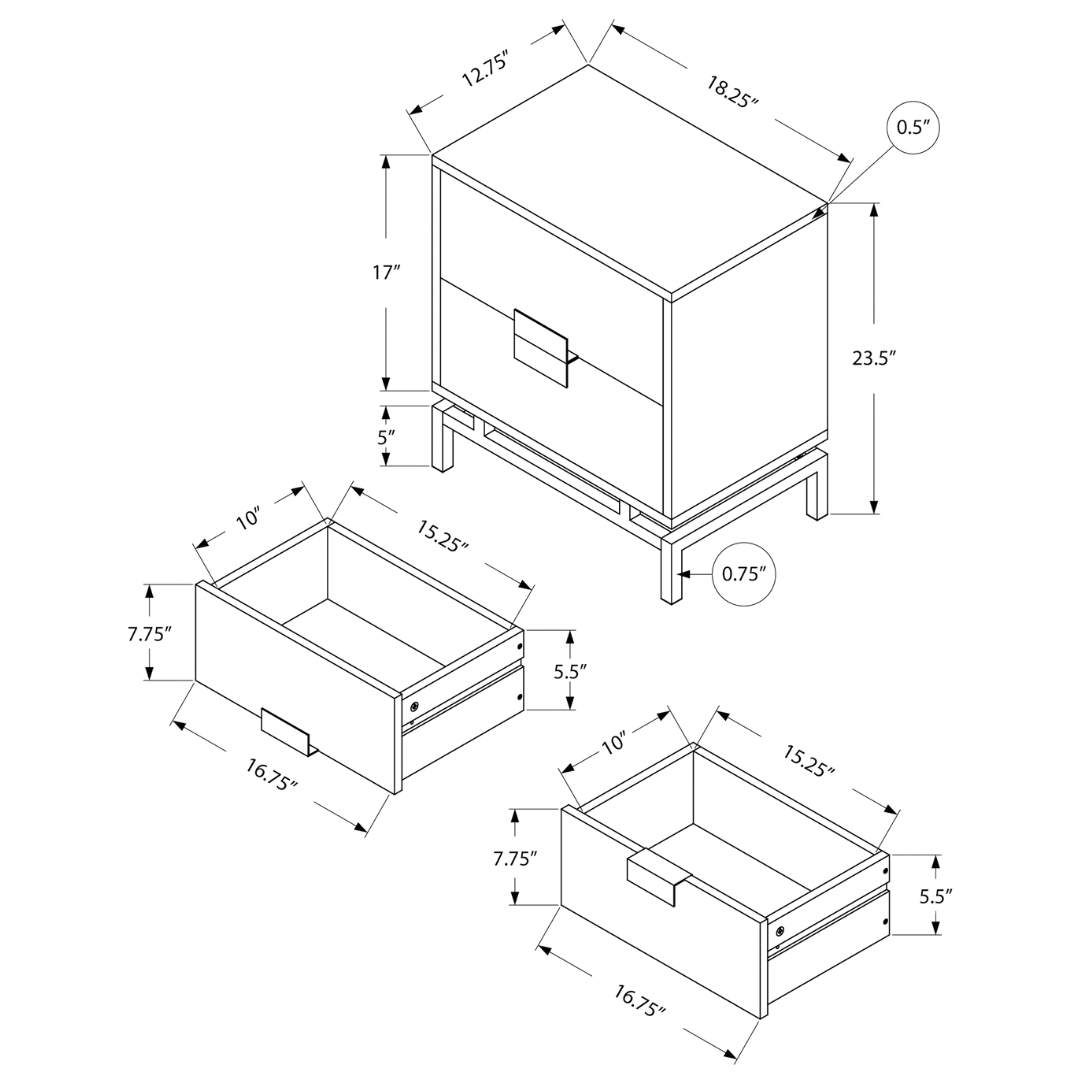 Moderna – Table de chevet – Marbre beige / Métal doré