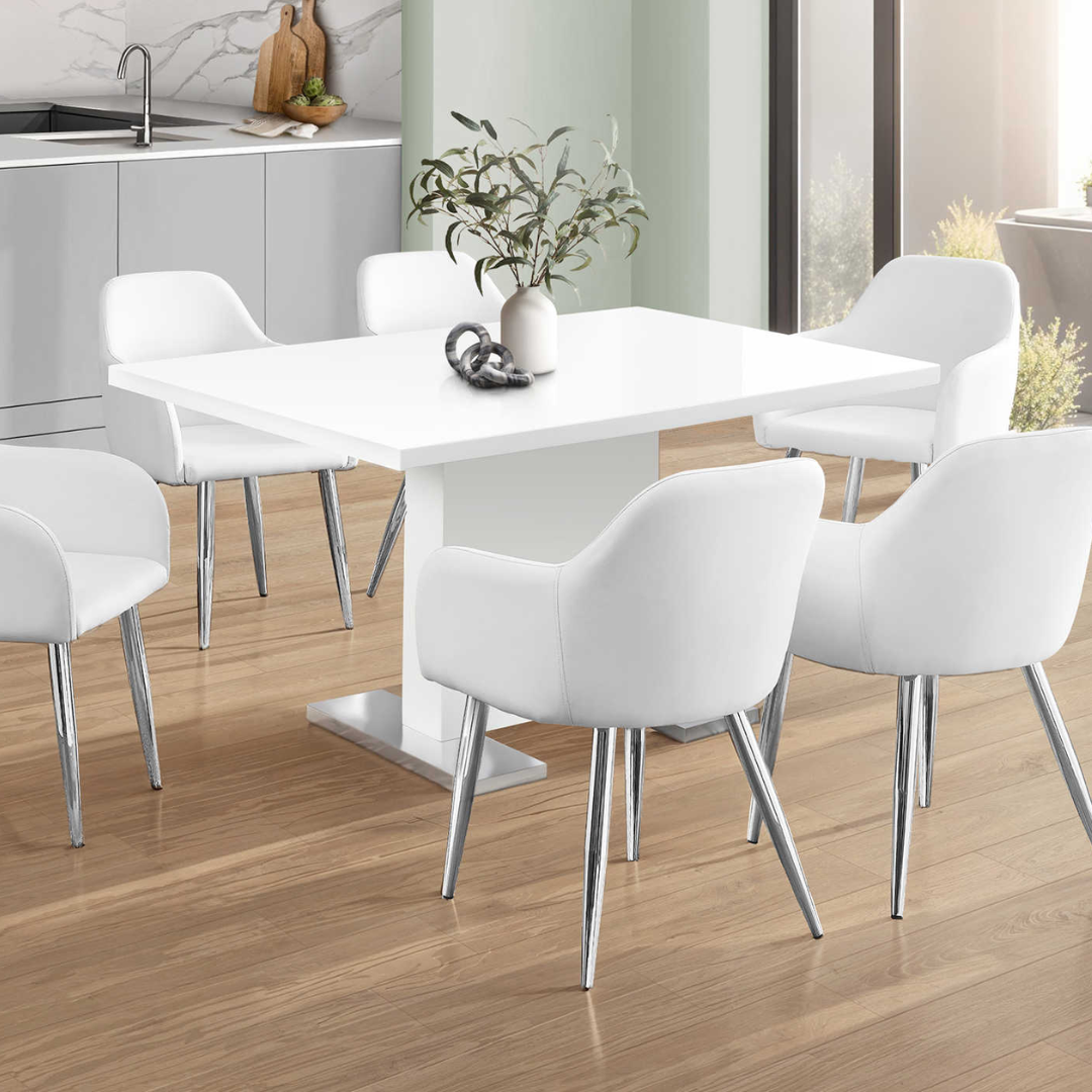 Lumera – Dining Table – High Gloss White