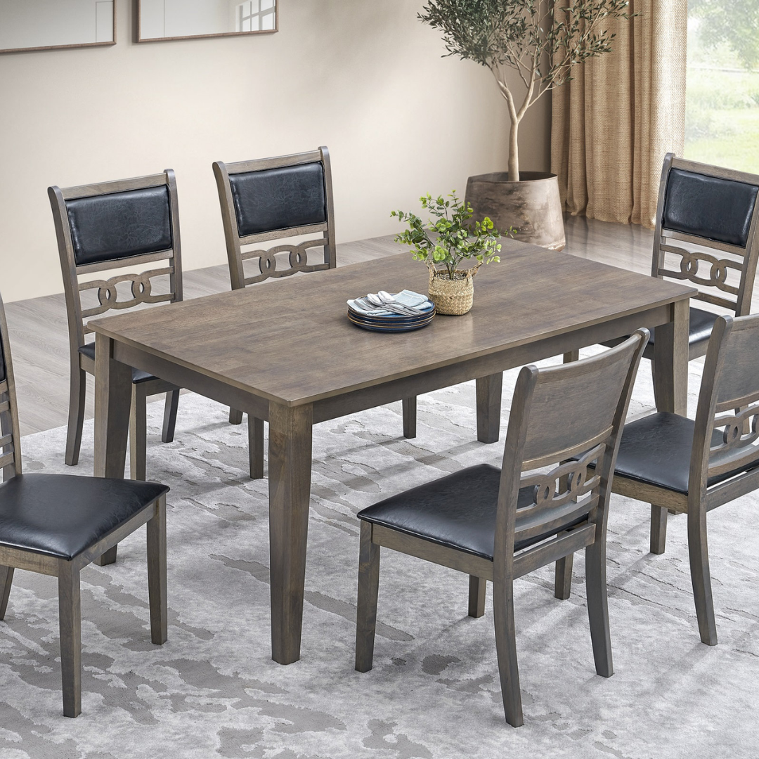 Caldrin – Dining Table – Antique Grey Wood