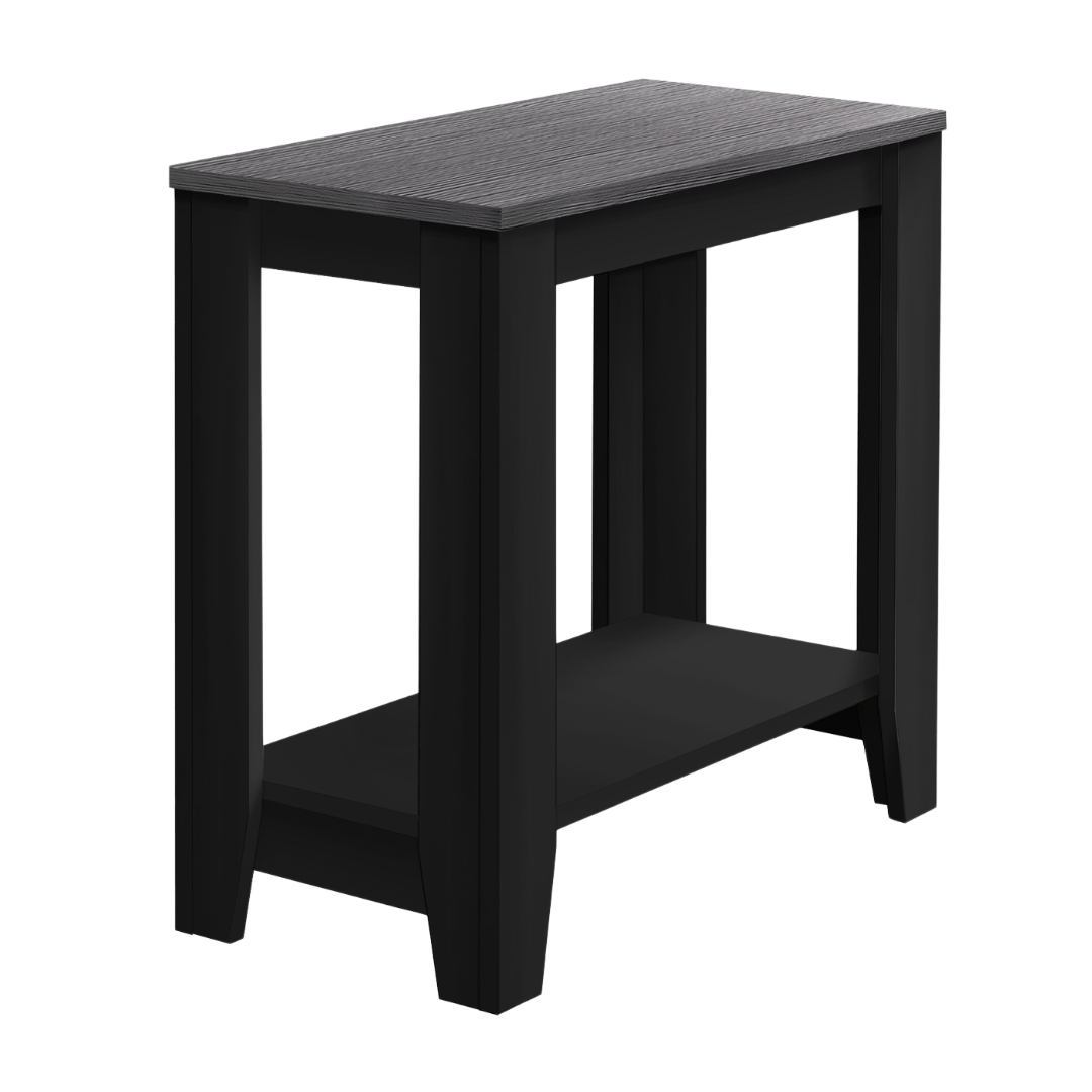 Table de chevet Oakford – Plateau noir/gris