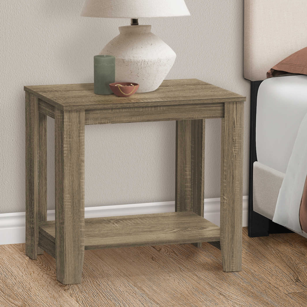 Oakford – Table de chevet – Taupe foncé