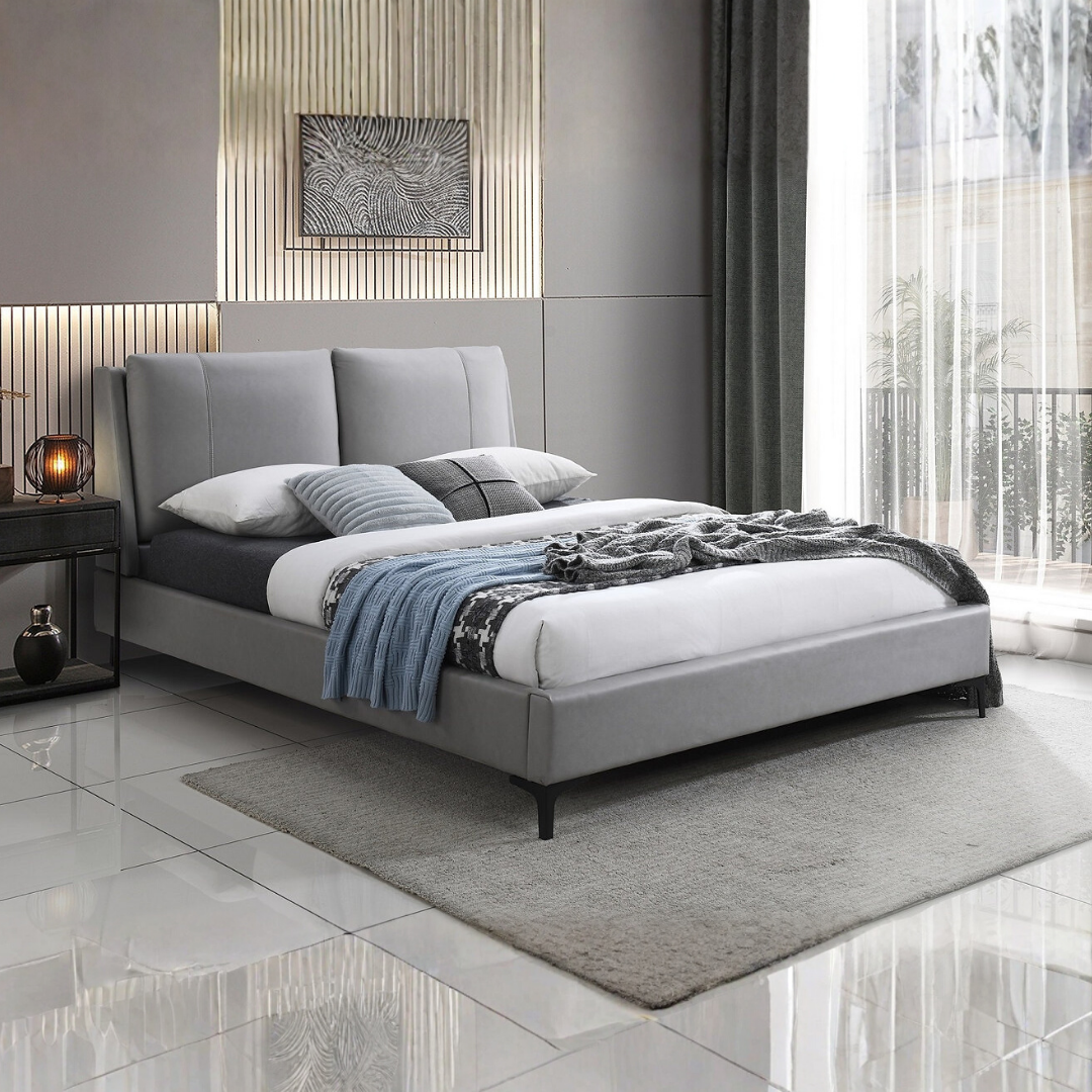 Pavrix – Lit Queen – PU (Gris)
