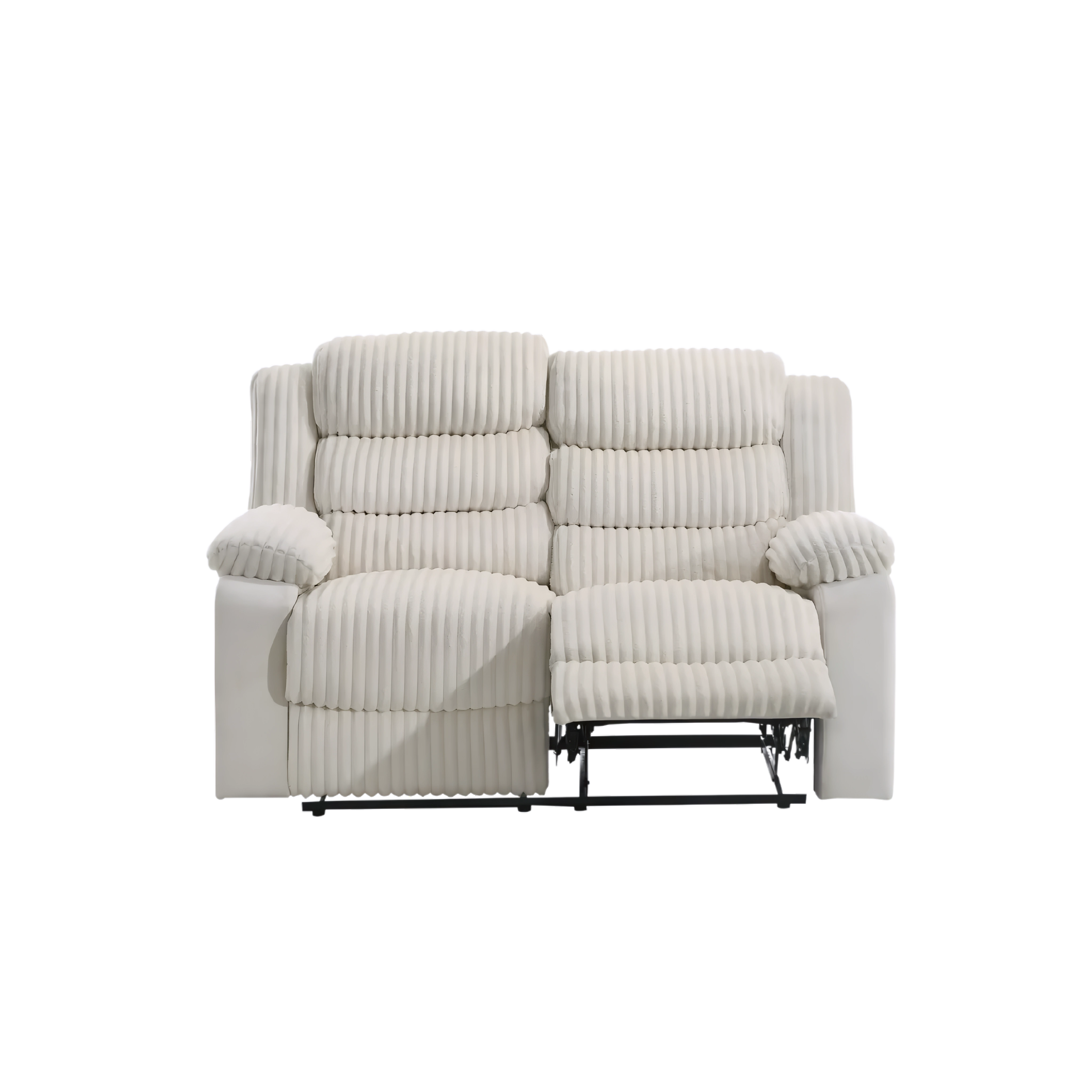 Plush – Manual Recliner Set – Velvet Corduroy – Beige