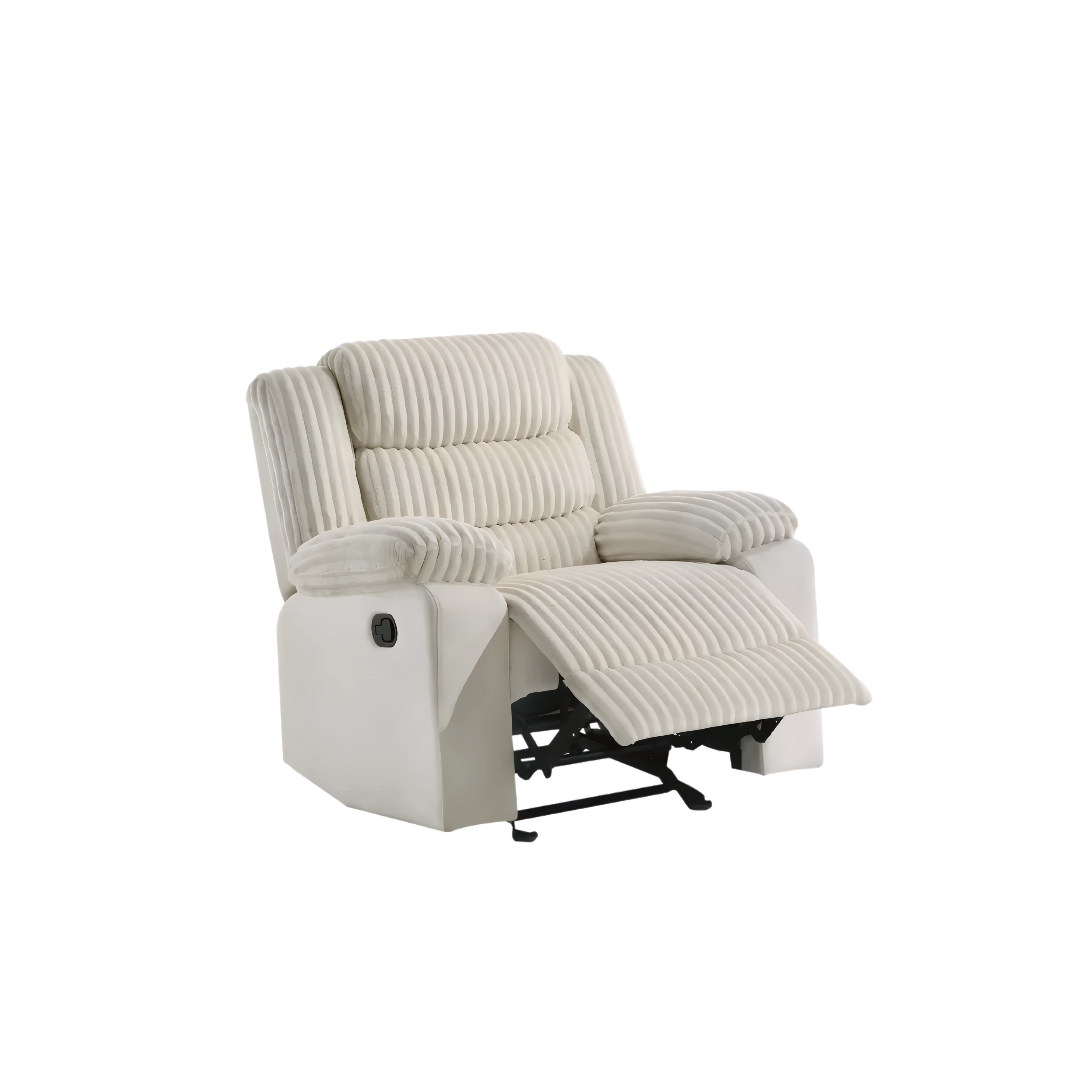 Plush – Manual Recliner Set – Velvet Corduroy – Beige