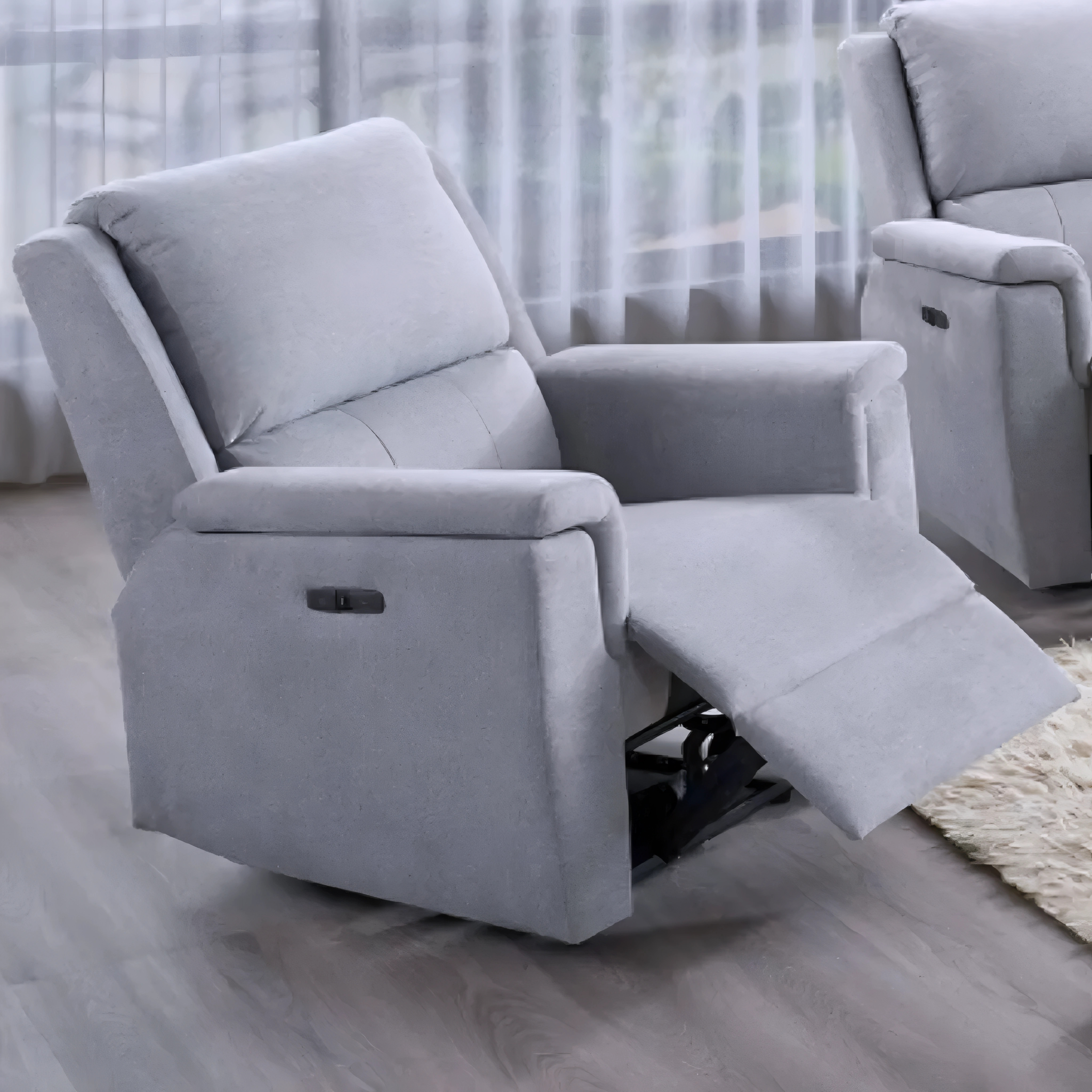 Ragnar – Power Recliner Set – Grey Fabric