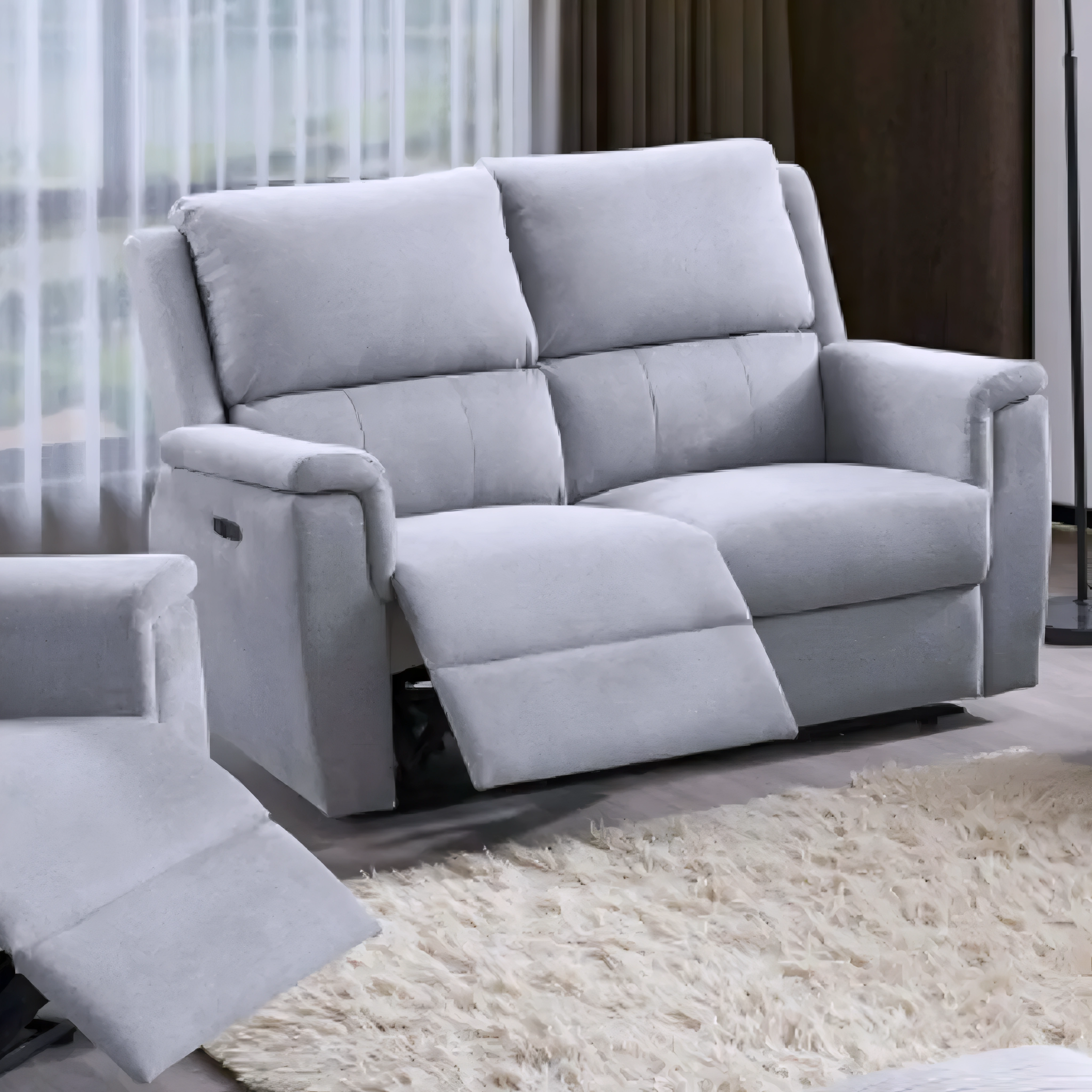 Ragnar – Power Recliner Set – Grey Fabric