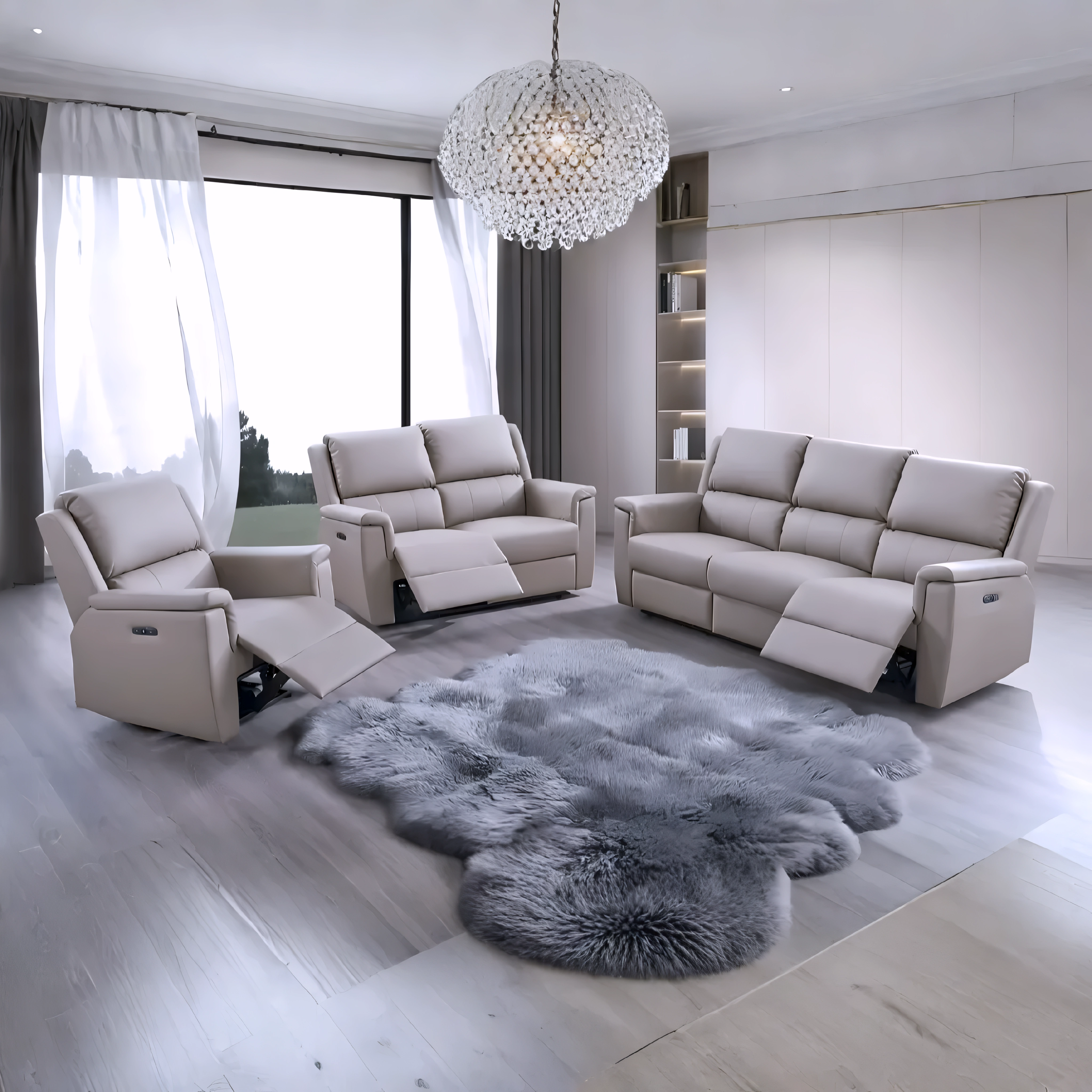 Ragnar – 3-Piece Power Recliner Set – Stone