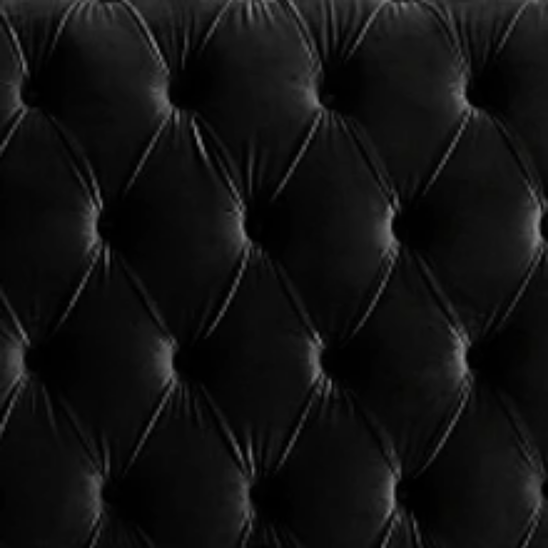 Ravion – Queen Bed – Velvet (Black)