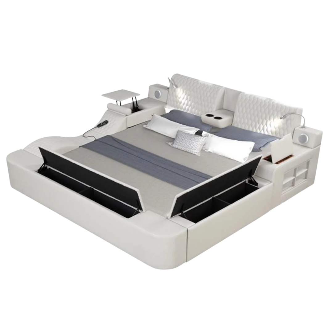 Rezova – Queen Bed – PU (Ice)