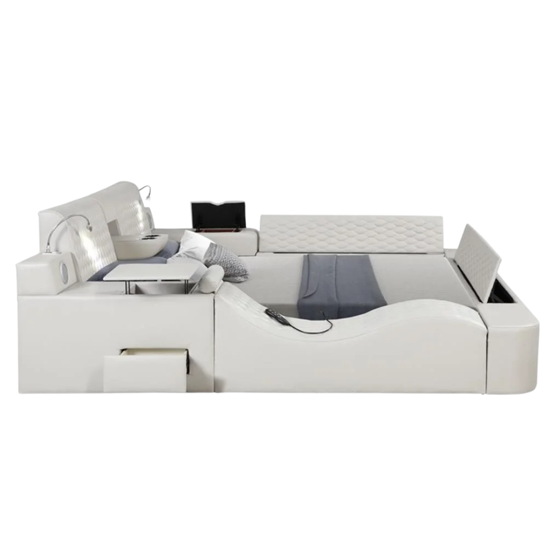 Rezova – Queen Bed – PU (Ice)