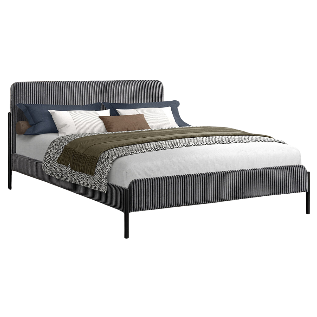 Rivaro – Lit double – Velours côtelé