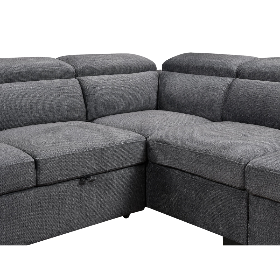 Rivex – Canapé-lit d'angle – Gris