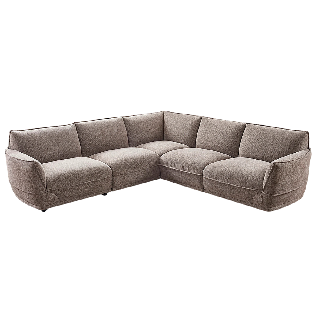Scala – Canapé modulaire 5 pièces – Tissu taupe