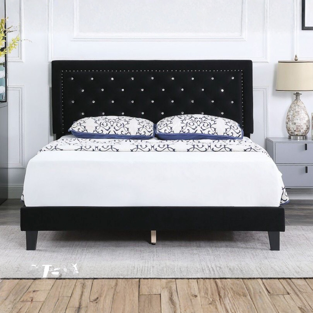 Valtreno – Lit King Velvet – Noir