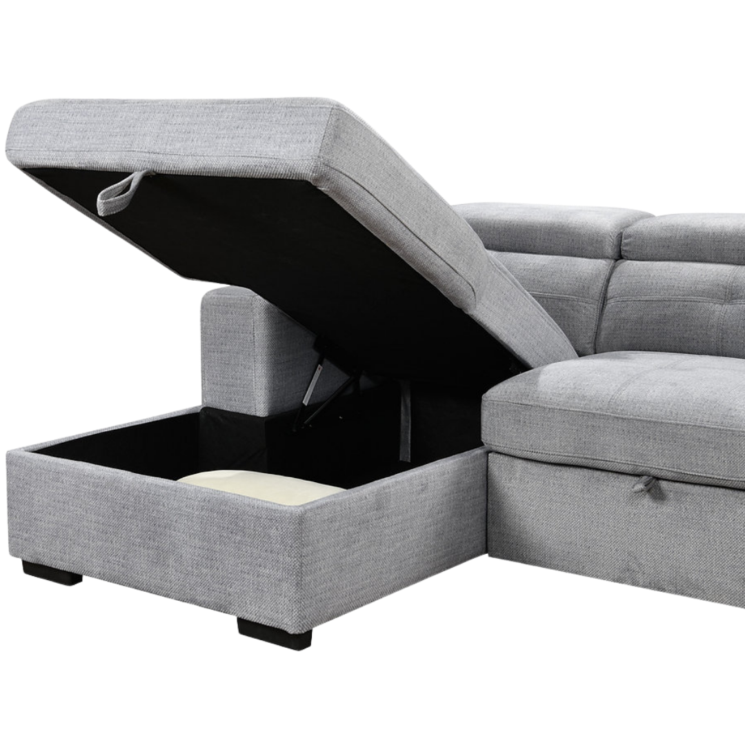 Saviro – Canapé-lit d'angle – Gris